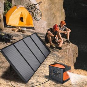 img 2 attached to 🔌 Foldable Portable Solar Panel Charger 120W - TWELSEAVAN Solar Panel for Jackery/EF ECOFLOW/Goal Zero/Rockpals Power Station, 4 USB3.0 and TypeC Ports for Outdoor Camping RV Phone Laptop Tablet Camera