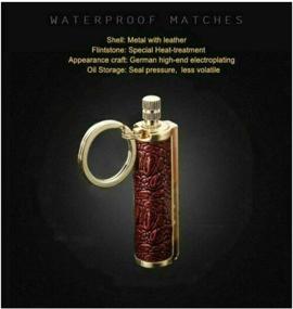 img 3 attached to 🔥 Shuttle Tree Permanent Match Keychain Lighter: Waterproof Flint Fire Starter (Black)