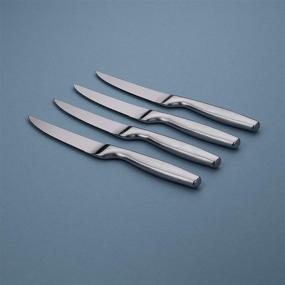 img 3 attached to Gourmet Settings Steak Knife Set of 4: Stainless Steel 🍴 Serrated Knives, Dishwasher Safe & Rust Proof - Professional Kitchen Cutlery Set