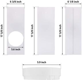 img 1 attached to 🪟 Efficient A-KARCK Window Seal Plates Kit: Adjustable Vent Kit for Sliding Windows with 5.9 Inch Exhaust Hose