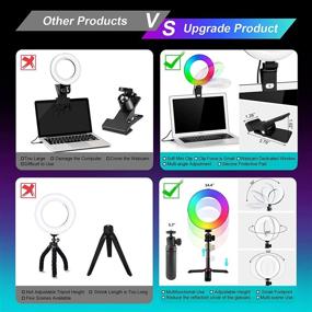 img 3 attached to 💡 Weilisi 6.5'' Ring Light: Powerful Video Conference Lighting for Computers with Mini Tripod, 38 Color Modes, and Webcam Compatibility