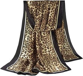 img 4 attached to 🐆 GERINLY Leopard Print Women's Accessories: Scarves, Wraps, and More