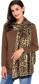 img 2 attached to 🐆 GERINLY Leopard Print Women's Accessories: Scarves, Wraps, and More