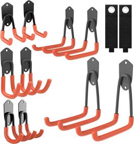 img 4 attached to 🔧 TORACK Garage Hooks: Ultimate Heavy Duty Storage for Power Tools, Garden Tools, and More - 12 Pack