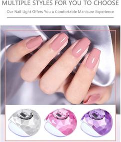 img 1 attached to 💅 Профессиональная ультрафиолетовая лампа Diamond Pro UV для ногтей: 86W УФ-светодиодный гель-сушитель для быстрого затвердевания геля лака - фиолетовый