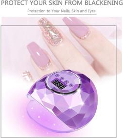 img 3 attached to 💅 Профессиональная ультрафиолетовая лампа Diamond Pro UV для ногтей: 86W УФ-светодиодный гель-сушитель для быстрого затвердевания геля лака - фиолетовый