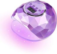 💅 профессиональная ультрафиолетовая лампа diamond pro uv для ногтей: 86w уф-светодиодный гель-сушитель для быстрого затвердевания геля лака - фиолетовый логотип