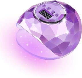 img 4 attached to 💅 Профессиональная ультрафиолетовая лампа Diamond Pro UV для ногтей: 86W УФ-светодиодный гель-сушитель для быстрого затвердевания геля лака - фиолетовый