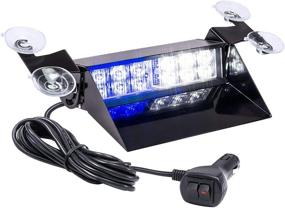 img 4 attached to LAMPHUS SolarBlast SBWL26 12W Blue White LED Strobe Dash Light [32 Flash Modes] [Adjustable Angle] [Suction Cups] Flashing Emergency Warning Dash Windshield Police Light For Volunteer Firefighters