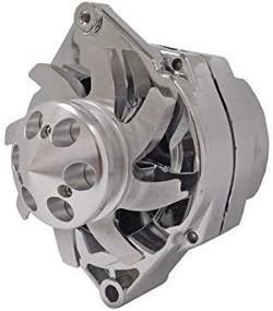 img 4 attached to 🔌 Introducing the High Output 110 AMP Chrome Plated Alternator- Upgrade with Billet Custom 1 Groove Pulley & Self-Exciting (Low Cut In)