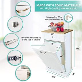 img 2 attached to 🗑️ Wooden Tilt Out Trash Bin Cabinet or Tilt Out Laundry Hamper - Hide Trash, Maximize Countertop Space, Pets-proof! Streamlined Assembly Process!