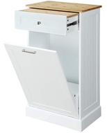 🗑️ wooden tilt out trash bin cabinet or tilt out laundry hamper - hide trash, maximize countertop space, pets-proof! streamlined assembly process! logo