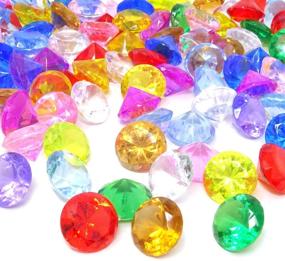 img 4 attached to HONBAY 100PCS 20mm Acrylic Faux Diamond Crystal Gems: Ideal Table Scatters, Vase Fillers & More!