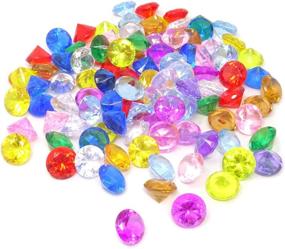 img 1 attached to HONBAY 100PCS 20mm Acrylic Faux Diamond Crystal Gems: Ideal Table Scatters, Vase Fillers & More!