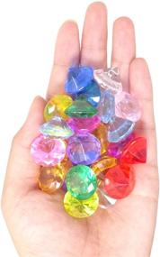 img 2 attached to HONBAY 100PCS 20mm Acrylic Faux Diamond Crystal Gems: Ideal Table Scatters, Vase Fillers & More!