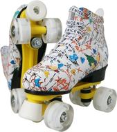 🎁 premium shiny roller skates for women and men - nikiner classic four-wheel roller skates for teens, youth, and adults logo