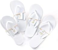 👠 52-pack wedding guest bulk flip flops: wholesale sandals with decorative size cards and reception sign included! logo