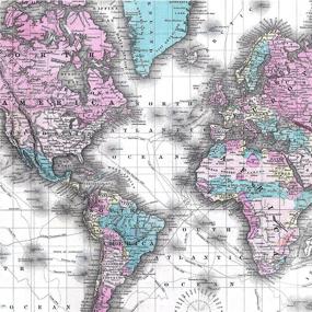 img 4 attached to 🗺️ Premium Vintage Map of the World Wrapping Paper - Colton 1855 edition, Strong & Recyclable: 5-Sheet Gift Wrap Per Pack. From Journo Travel (2 Styles Available)