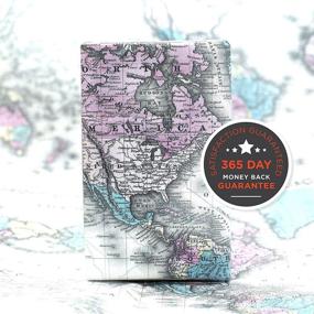 img 1 attached to 🗺️ Premium Vintage Map of the World Wrapping Paper - Colton 1855 edition, Strong & Recyclable: 5-Sheet Gift Wrap Per Pack. From Journo Travel (2 Styles Available)