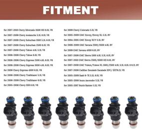 img 3 attached to 🔧 JDMON 12580681 Compatible Fuel Injectors Set for Chevy Silverado 1500 2500 3500, Tahoe, Avalanche, GMC Sierra 1500 2500HD 3500 HD, Yukon and Yukon XL 1500 2500, 4.8L 5.3L 6.0L 6.2L (2007-2009), Pack of 8