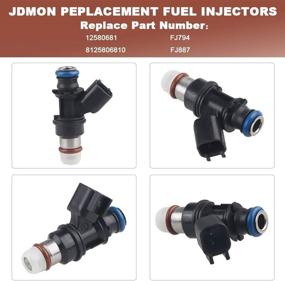 img 2 attached to 🔧 JDMON 12580681 Compatible Fuel Injectors Set for Chevy Silverado 1500 2500 3500, Tahoe, Avalanche, GMC Sierra 1500 2500HD 3500 HD, Yukon and Yukon XL 1500 2500, 4.8L 5.3L 6.0L 6.2L (2007-2009), Pack of 8