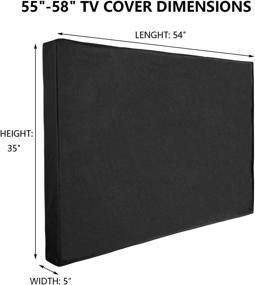 img 3 attached to 📺 Waterproof Outdoor TV Cover with Bottom Cover for 55-58 Inch TV | Weatherproof Outside TV Screen Protectors with Remote Control Pocket | Compatible with LCD, LED, OLED Flat Screen TVs