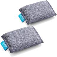 🧽 e-cloth non-scratch scrubbing pads, kitchen scrub sponge, 300 wash guarantee, gray, 2 pack for effective cleaning logo