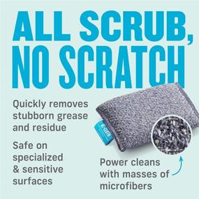 img 1 attached to 🧽 E-Cloth Non-Scratch Scrubbing Pads, Kitchen Scrub Sponge, 300 Wash Guarantee, Gray, 2 Pack for Effective Cleaning