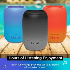 img 2 attached to 🔊 iHome PlayFade Portable Bluetooth Speaker iBT400R RED - Water-Resistant Rechargeable Audio Device for Outdoor Events, Pool Party, Beach, Camping