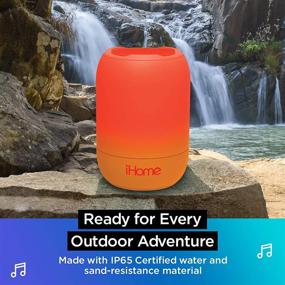 img 1 attached to 🔊 iHome PlayFade Portable Bluetooth Speaker iBT400R RED - Water-Resistant Rechargeable Audio Device for Outdoor Events, Pool Party, Beach, Camping