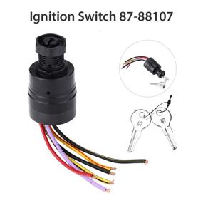 img 3 attached to High-Quality Ignition Switch for Mercury Boat Motors - 2 Keys, 6 Wire Connectors (Model: 87-88107)