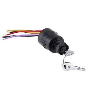 img 1 attached to High-Quality Ignition Switch for Mercury Boat Motors - 2 Keys, 6 Wire Connectors (Model: 87-88107)