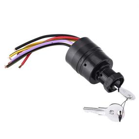 img 4 attached to High-Quality Ignition Switch for Mercury Boat Motors - 2 Keys, 6 Wire Connectors (Model: 87-88107)