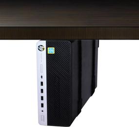 img 4 attached to 🖥️ Optimize Your Workspace with the HumanCentric SFF Under Desk and Wall Mount Bracket - Efficiently Mount Small Form Factor PC, UPS, and CPU Holder