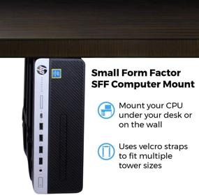 img 3 attached to 🖥️ Optimize Your Workspace with the HumanCentric SFF Under Desk and Wall Mount Bracket - Efficiently Mount Small Form Factor PC, UPS, and CPU Holder