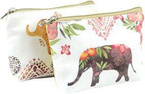 img 3 attached to 🌸 POPUCT Women's Canvas Purse with Floral Design: Trendy Handbags and Wallets