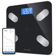 📊 greater goods digital body composition black scale: accurate weight, bmi, body fat, muscle mass & water weight calculations with st. louis design, in-house android & iphone app (black) logo