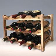 🍷 stylish and space-saving kalinco wine rack for 12 bottles - ideal countertop storage solution for home kitchen, bar, pantry, and cabinets logo