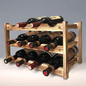 img 4 attached to 🍷 Stylish and Space-Saving KALINCO Wine Rack for 12 Bottles - Ideal Countertop Storage Solution for Home Kitchen, Bar, Pantry, and Cabinets