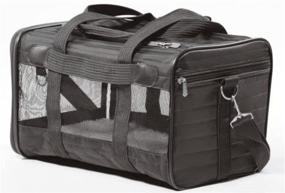 img 4 attached to 🐾 Sherpa Original Deluxe Airline Approved Pet Carrier with Soft Liner, Mesh Windows & Spring Frame