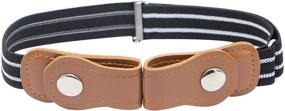 img 2 attached to 👧 Designer Comfort Kids No Buckle Belt (4-Pack) - Elastic Stretch Fit for Boys and Girls, Supporting Independent Toddlers