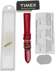 img 1 attached to 🕰️ Stylish Timex Weekender Women's Red Patent Leather Watch Strap: T7B941-16mm Replacement