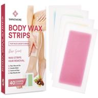 🌹 rose scented wax strips for women - body hair removal kit with 40 waxing strips + 4 soothing oil wipes logo