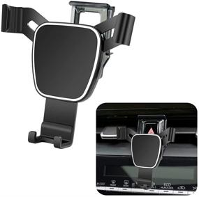 img 4 attached to 🚗 LUNQIN Car Phone Holder: Stylish Interior Decoration for 2020-2021 Toyota Corolla, Ideal Auto Accessory for Navigation and Mobile Cell Phone Mount