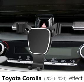 img 3 attached to 🚗 LUNQIN Car Phone Holder: Stylish Interior Decoration for 2020-2021 Toyota Corolla, Ideal Auto Accessory for Navigation and Mobile Cell Phone Mount