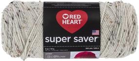 img 4 attached to ❤️ RED HEART Super Saver Yarn, Aran Fleck - High-Quality Knitting Yarn for Creative Projects