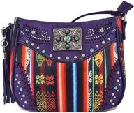 👜 stylish concealed carry purse for women | native studded rhinestone cross body bag in leather with single shoulder strap logo