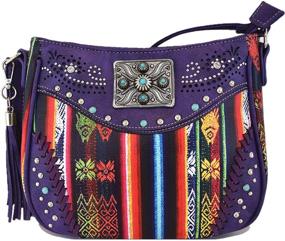 img 4 attached to 👜 Stylish Concealed Carry Purse for Women | Native Studded Rhinestone Cross Body Bag in Leather with Single Shoulder Strap