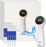 😁 senology teeth whitening kit with 6v led light, 35% carbamide peroxide, (8) 3ml gel syringes, built-in mouth tray and 7 types timer logo