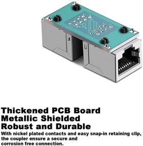 img 2 attached to 🔌 Черная РЖ-45 Куплерная Ethernet-продлительная разъемная колодка, 5 штук - Cat7, Cat6, Cat5e Разъемная колодка Ethernet Female to Female для повышенного СЕО